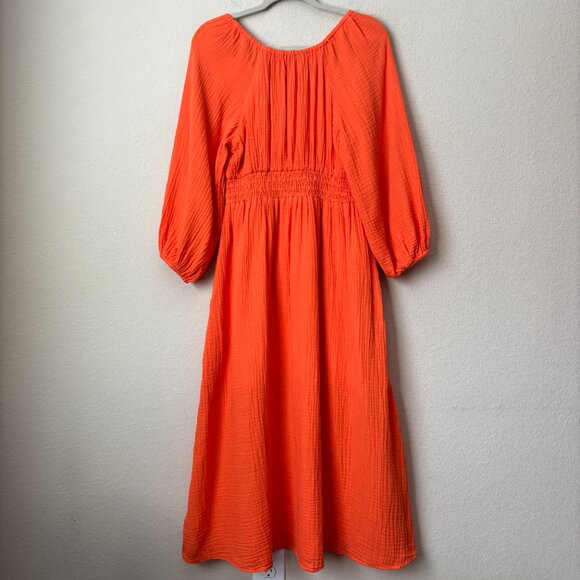 J. Crew V-Neck Midi Dress in Soft Gauze - Picture 6 of 11